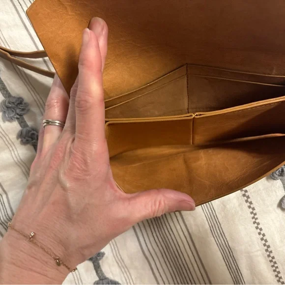 Rustic leather wallet, retired Noonday goat leather convertible wallet - Picture 5 of 5